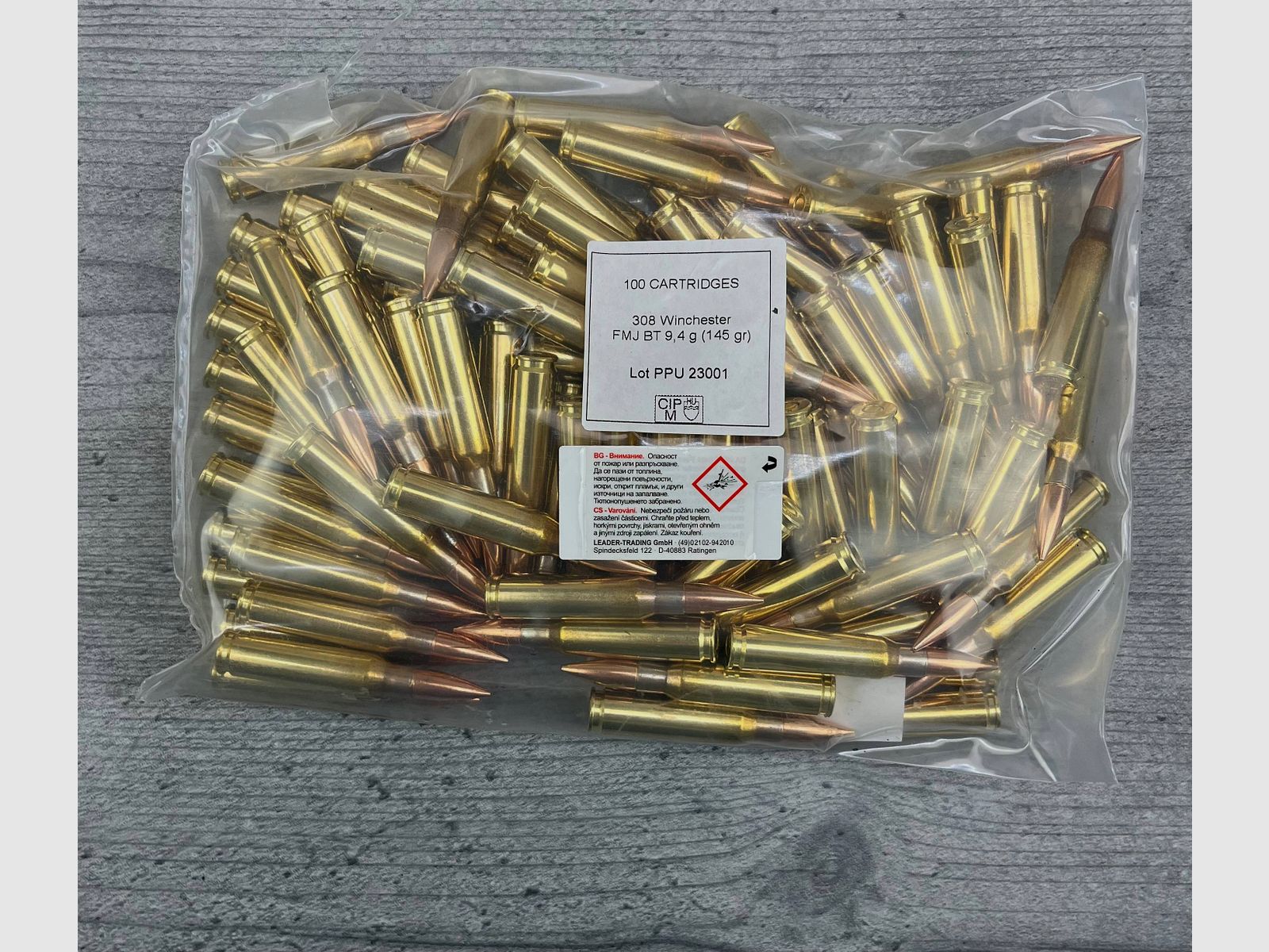 PPU .308 Win. Vollmantel 9,4g 145 gr 100 Stück lose