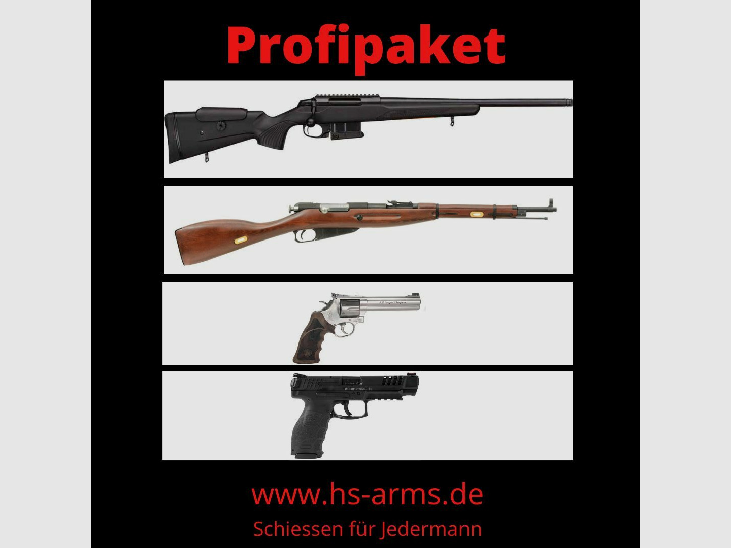 hs-arms Schießen für Jedermann - Paket 2 - Profi