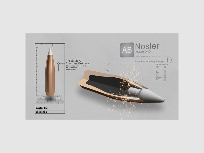 NOSLER ACCUBOND .30 Cal 150 gr. box of 50 pcs.