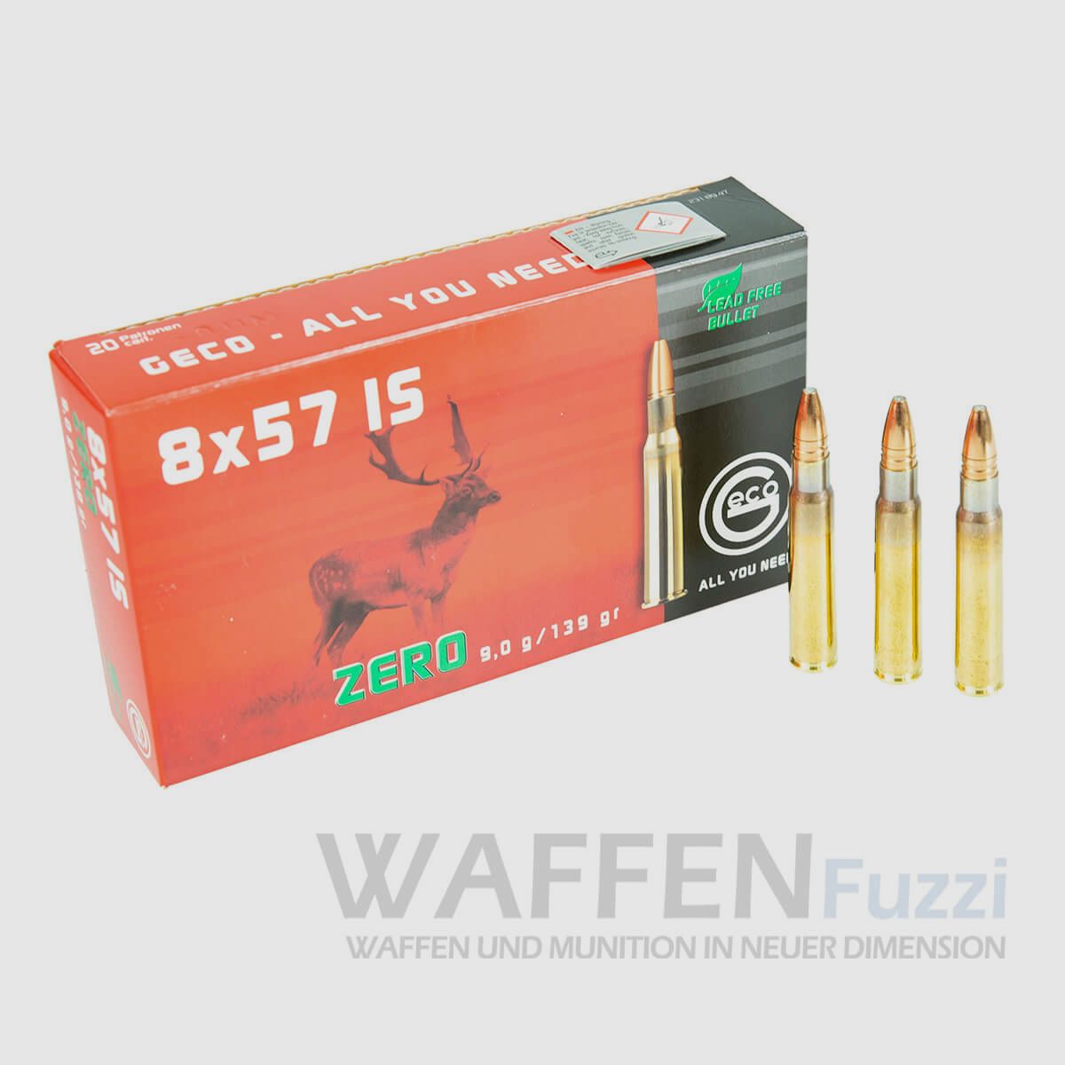 Geco Zero Kaliber 8x57IS Jagdmunition 139gr