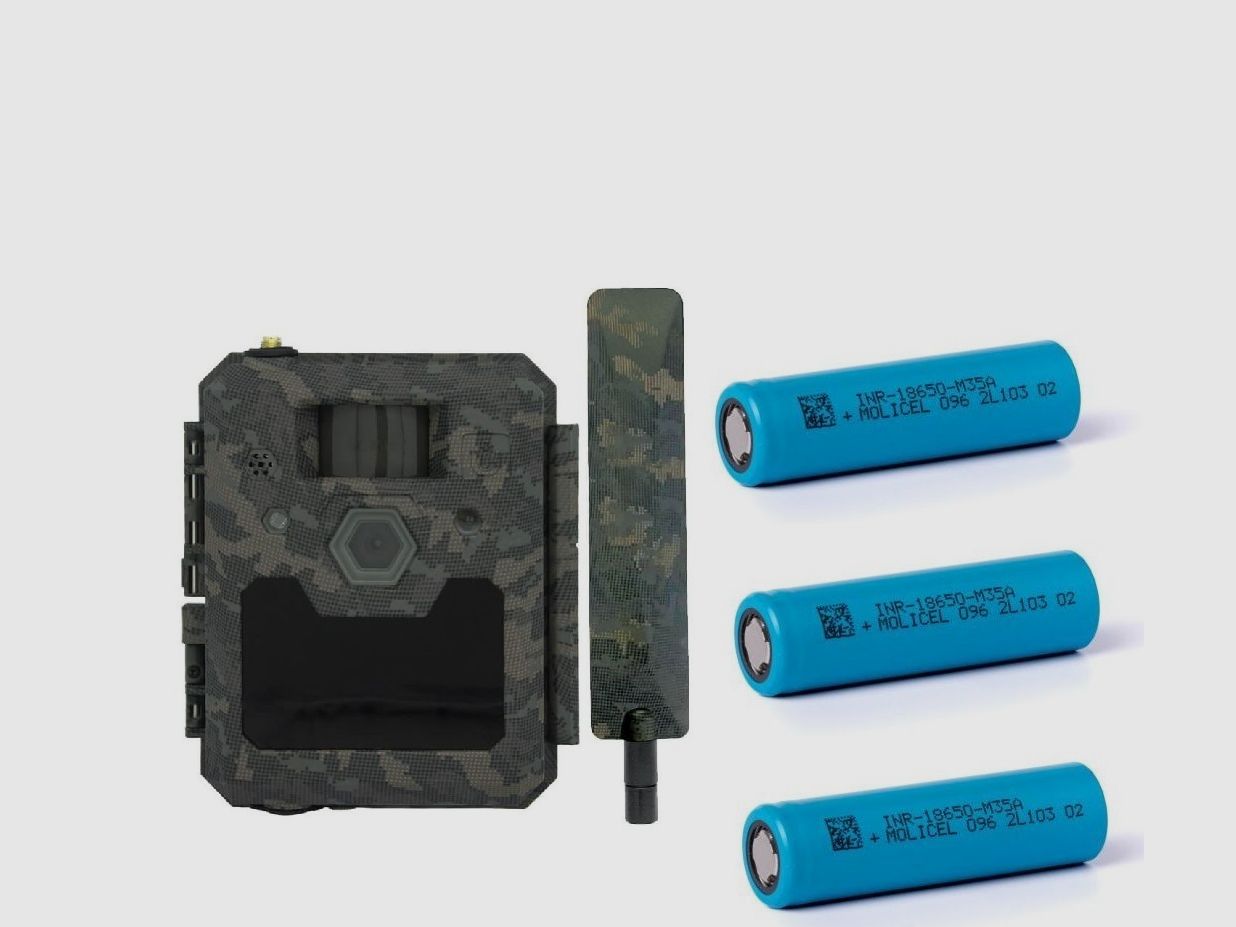 ICU CLOM CAM6 Telecamera da Caccia inclusi 3x 18650 Batterie + 2000 Monete