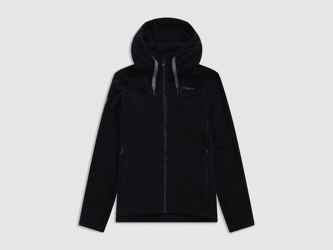 Bergans Hareid Fleece Hood Jacket Men Black L