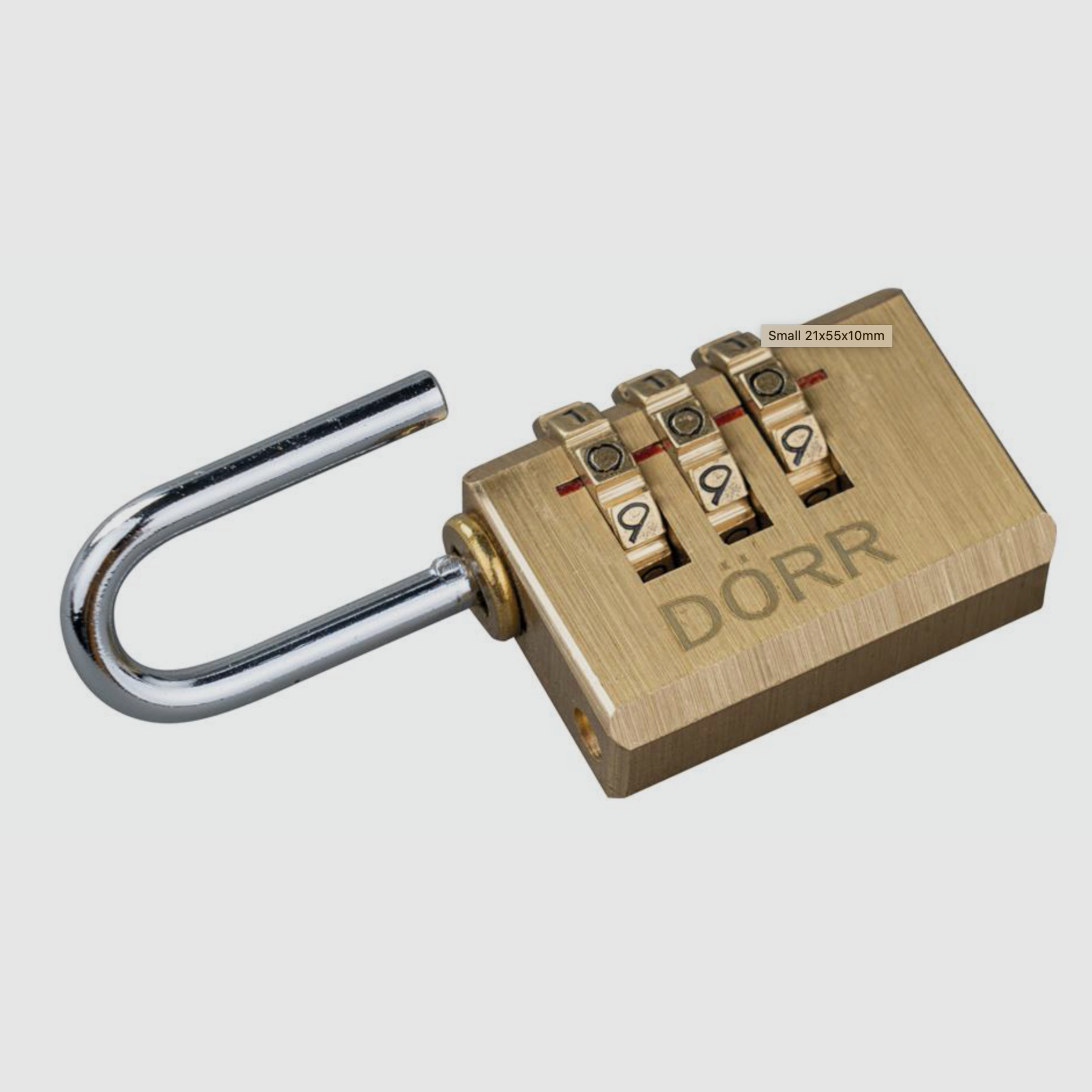 DÖRR 204454A Zamek szyfrowy 3-cyfrowy Mały 21x55x10 mm