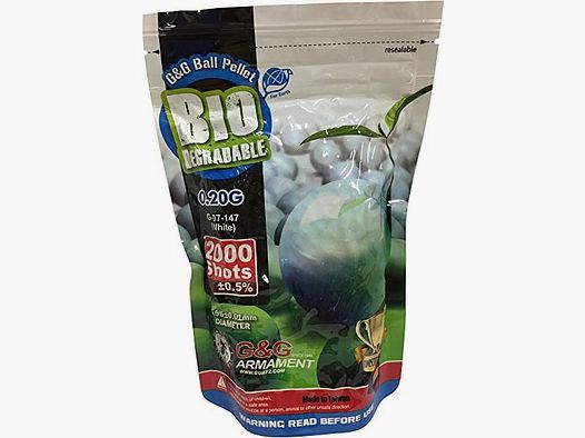 G&G Armament Bio BBs 6mm – 0.20g – 2000 pz.