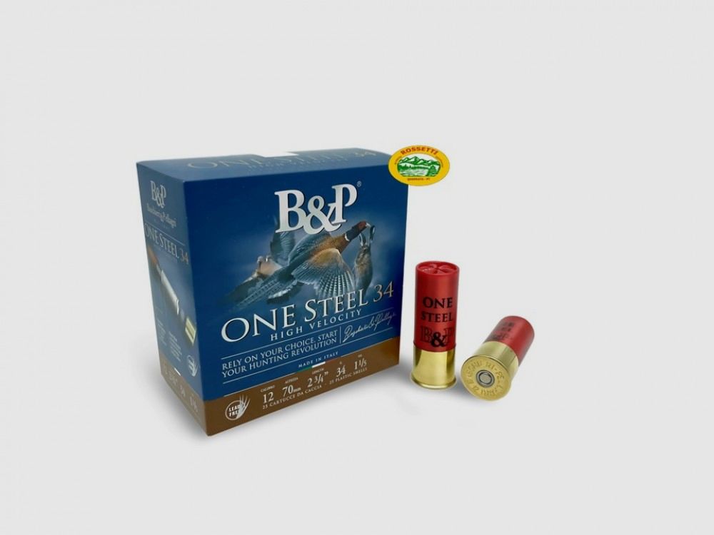 BASCHIERI & P. Patronen ONE STEEL 34 HP Kal.12 gr.34 p.8,5 bleifrei