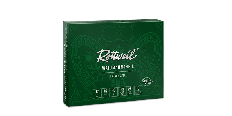 ROTTWEIL Waidmannsheil Magnum Steel 12/76 Schrotpatrone 36g Nr. 5, Bild 2 von 3
