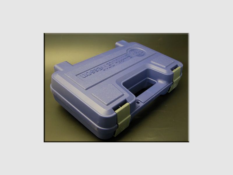 S&W Waffenkoffer für Kurzwaffen über 6"-Zoll, Kunststoff "BLAU" New Generation blau" BIG-SIZE"