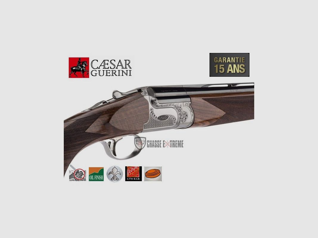 Fusil CAESAR GUERINI Invictus Trap Impact Cal 12/70 Bande Demi Haute Réglable Gaucher, image 3 sur 5