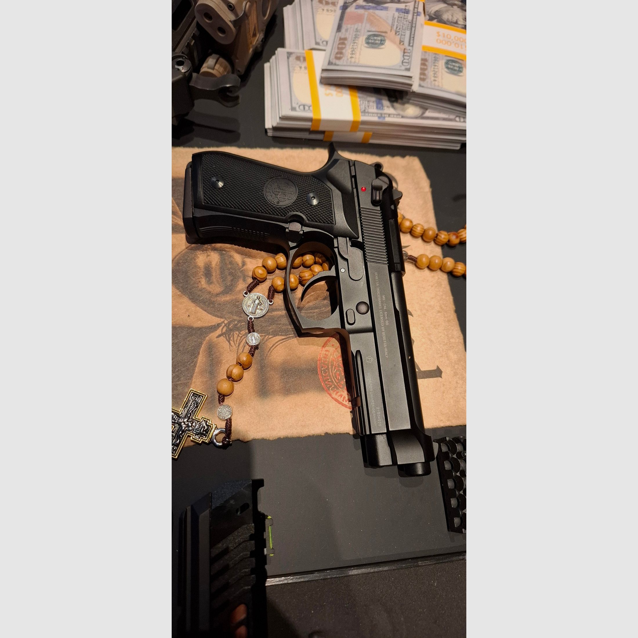 Beretta US M9A1 Softair Vollmetall GBB 6mm BB noir