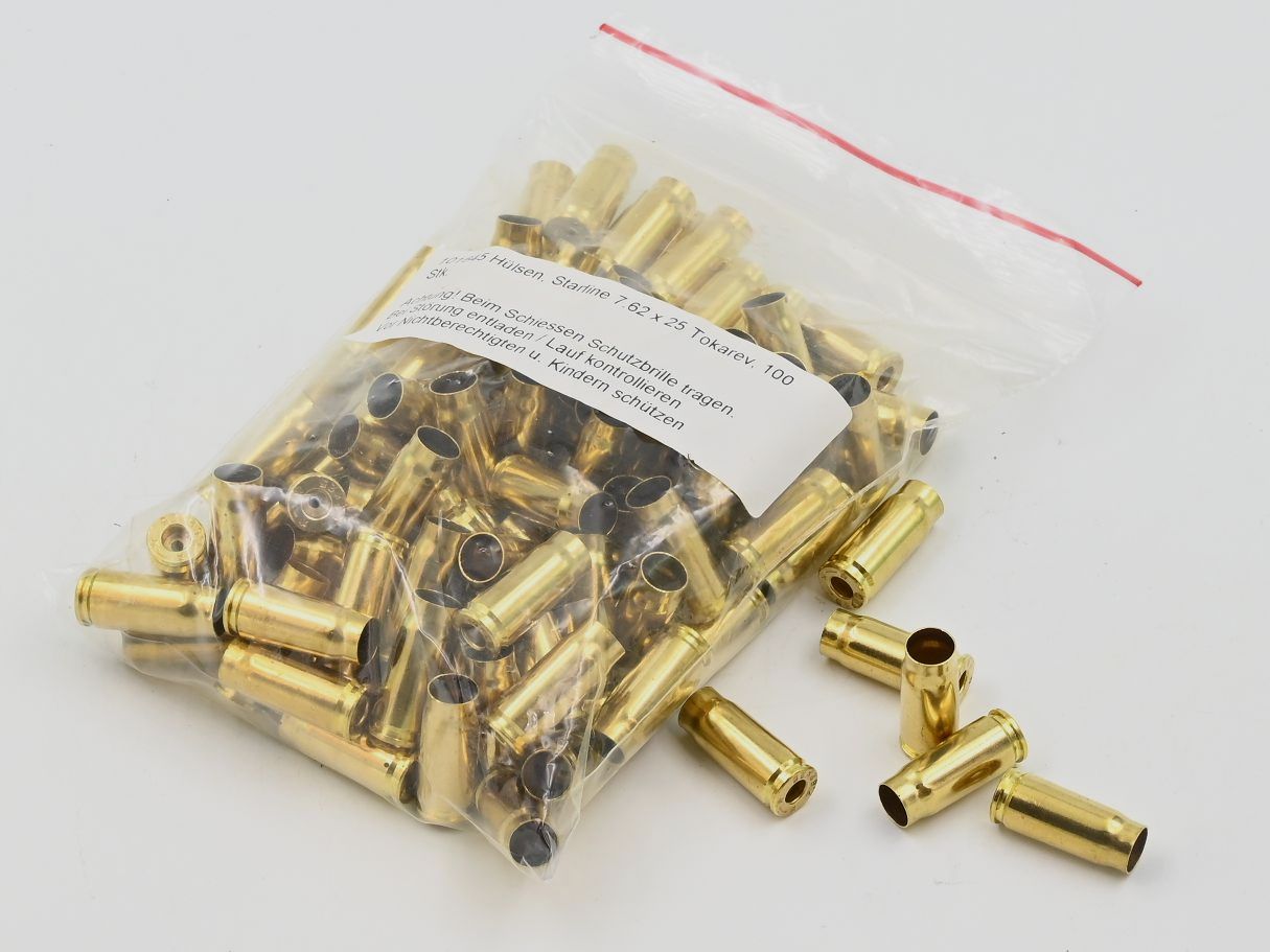 Starline hulzen 7.62×25 Tokarev, 100 stuks., | #4200