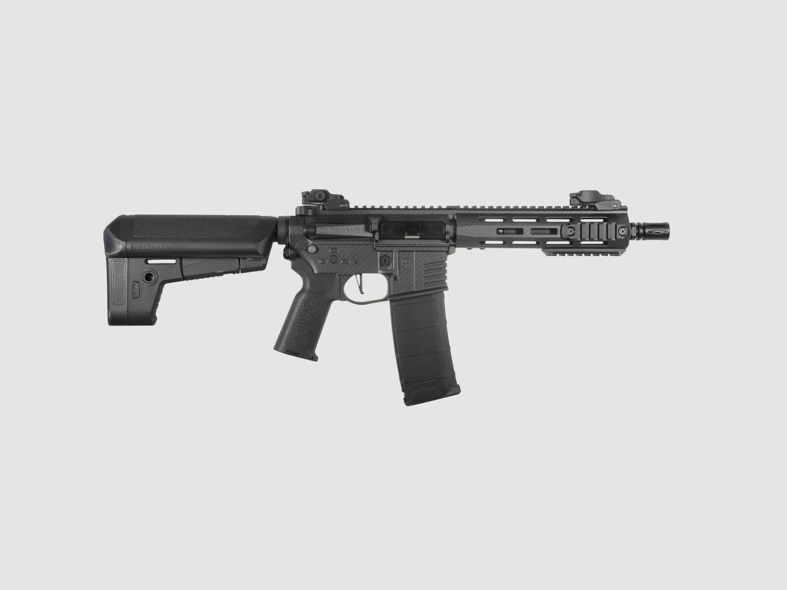 M4 AR15 M-LOK 8 inch CHARLIE Carbon S-AEG Airsoft Rifle Free from 18 years | Delta Armory