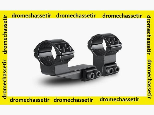 lot de 2 anneaux haut pour rail 9-11mm, avec de port de 5cm , diametre 25,4mm, noir , 22121
