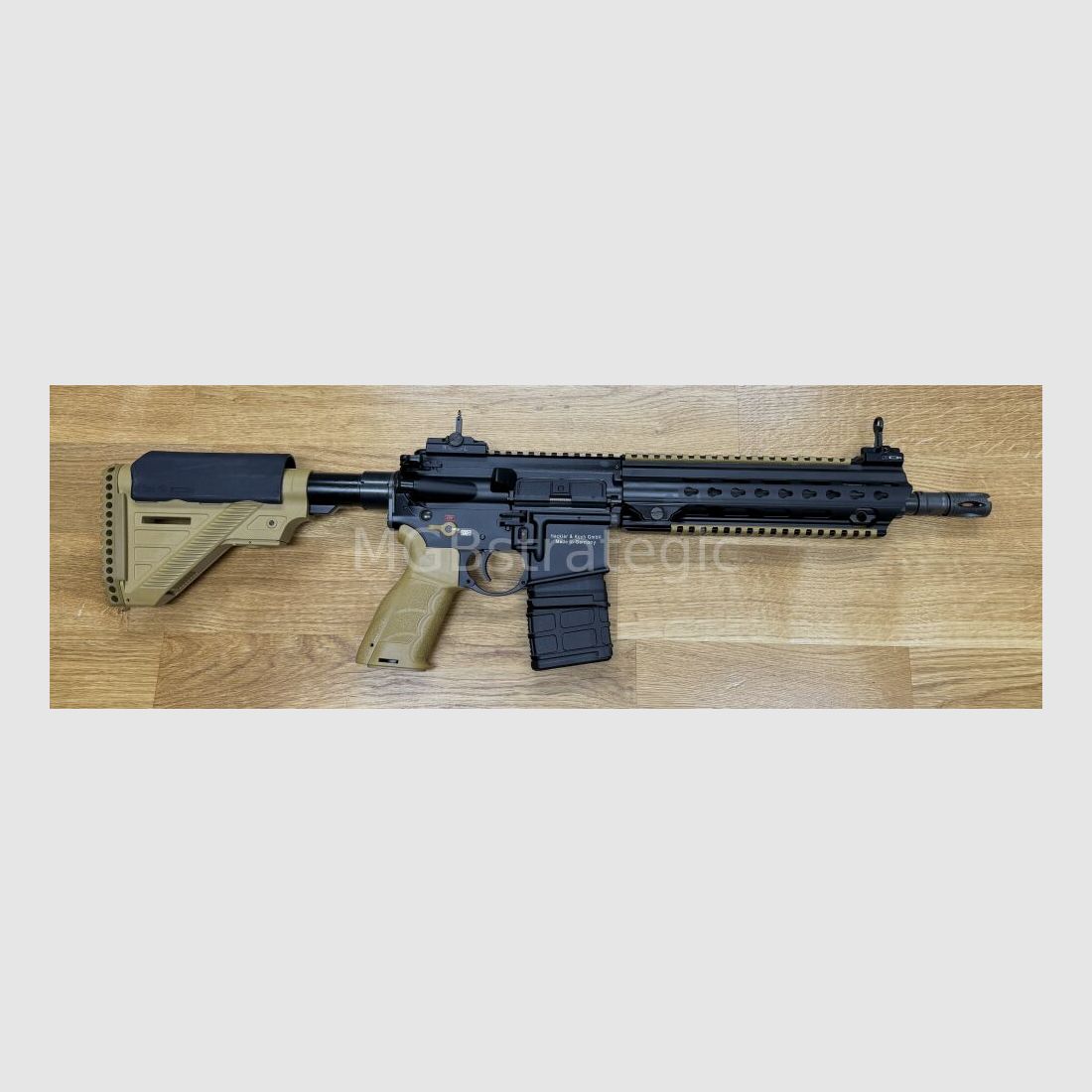 Heckler & Koch MR223 A3 Slim-Line 11" Lauf - halbautom. Büchse .223Rem MGBs Sondermodell black/RAL Edition inkl. Schalldämpfer B&T AG Print X RBS I Compact QDN 223 FDE - flow through - zivile Version HK416 / G95K / G38 G95A1 / G95KA1 / mit Upgrades