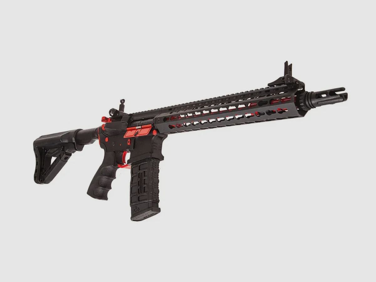 G&G CM16 ETU Keymod Softair SRXL 12" S-AEG, Red Edition