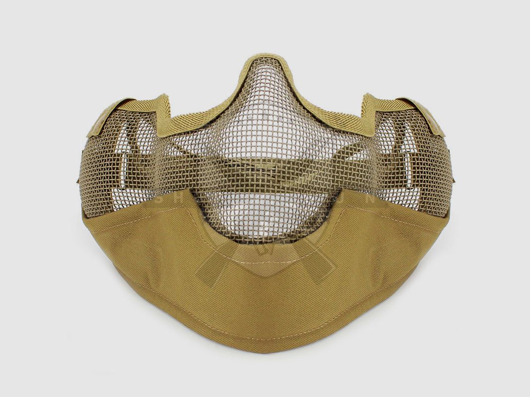 Basic Gittermaske mit Ohrenschutz (Tan)