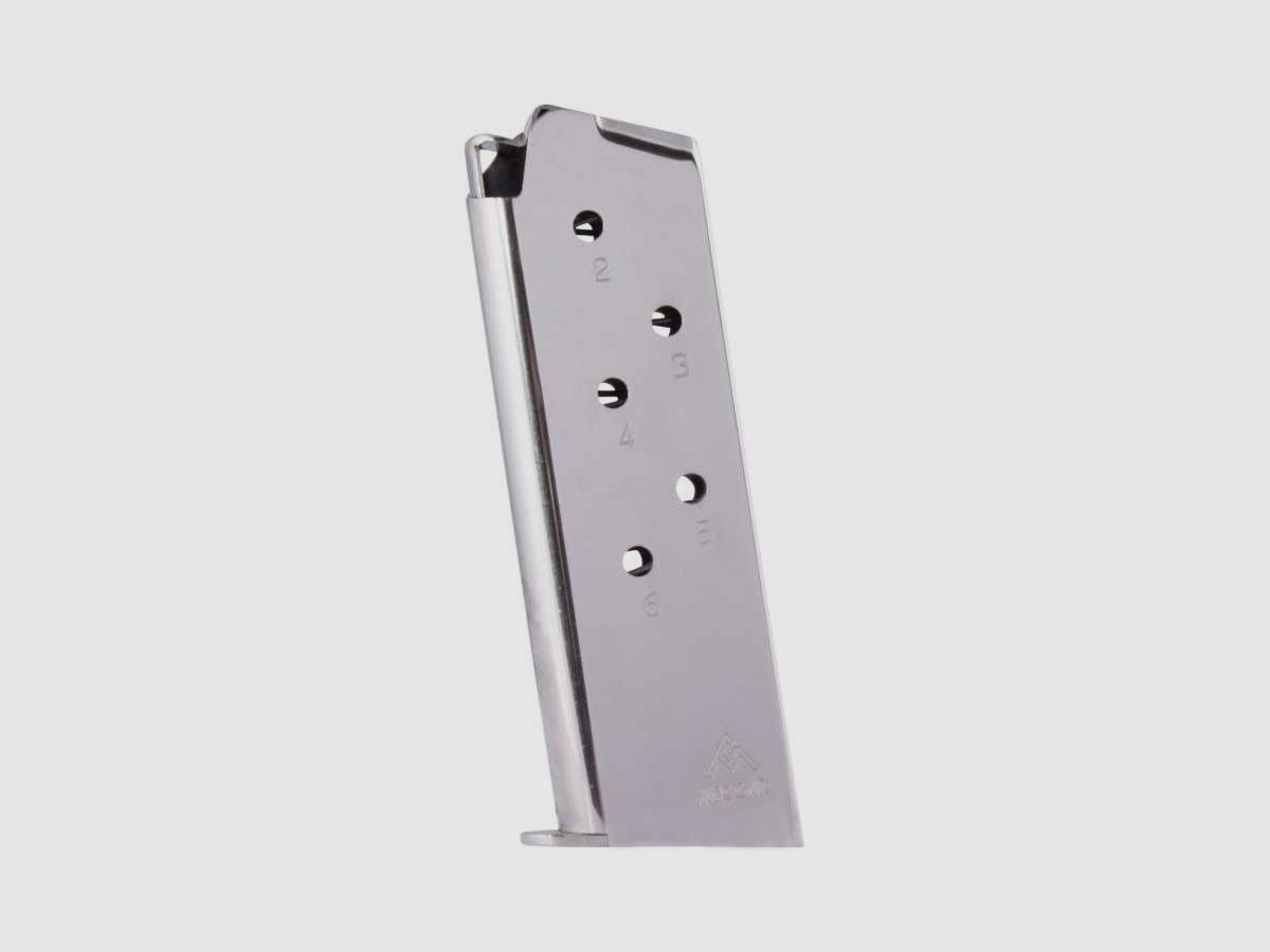 MAGAZINE COLT 1911 OFFICER 6RDS NICKEL 45ACP
