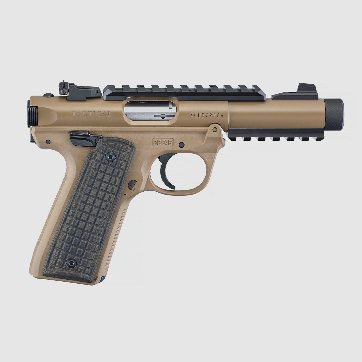 RUGER PISTOLE MARK IV 22/45 TACTICAL .22 LR 4,4"/11,18CM DAVIDSON'S BRAUN CERAKOTE 1/2"-28