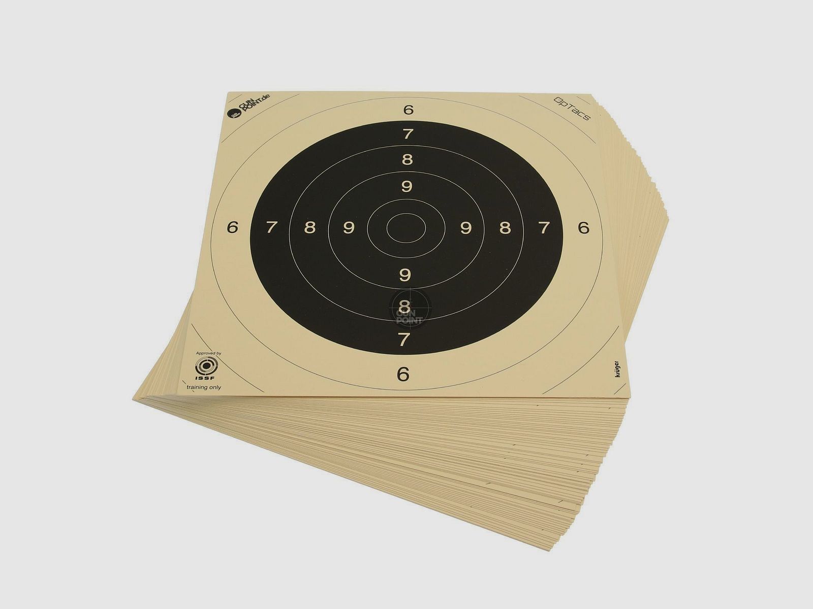 Pistool / klein kaliber doel 26 x 26 cm - 10-pack