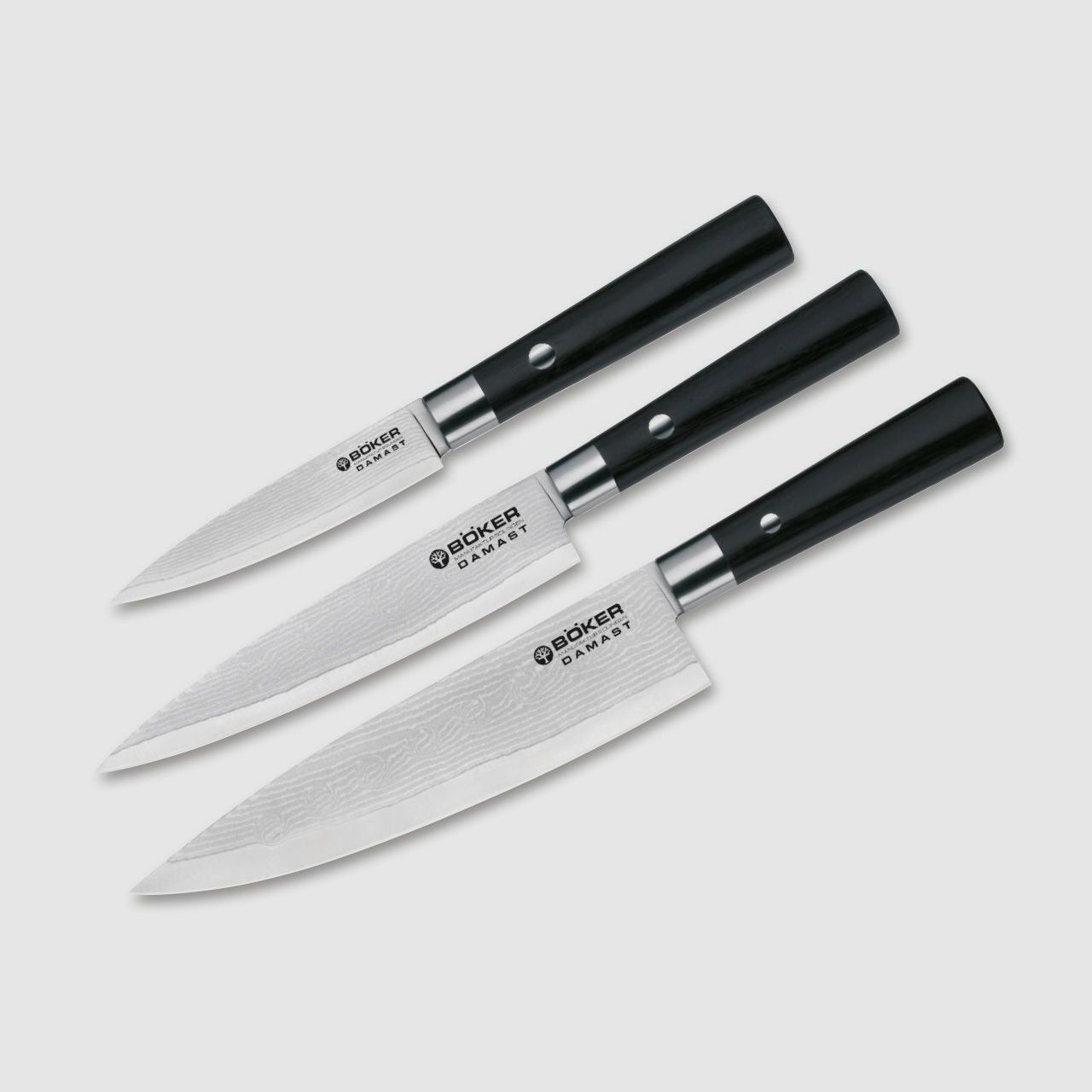 BÖKER Manufaktur Solingen Damast Black Messerset