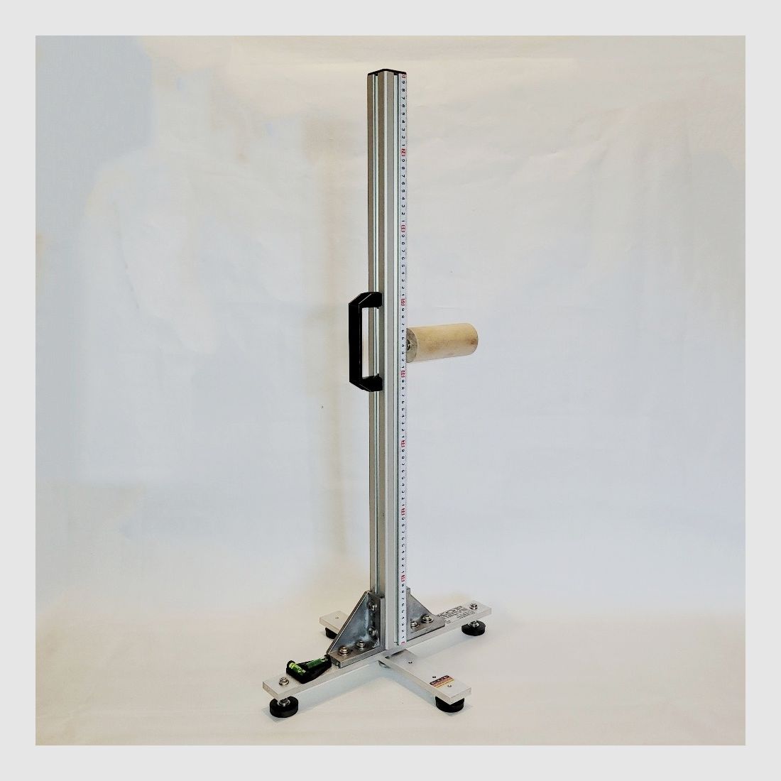 KGF Auflagestativ - Auflageständer Alu X-800-Pro mit Buchenholz-Auflage, klappbar, Waage, Griff und Maßband