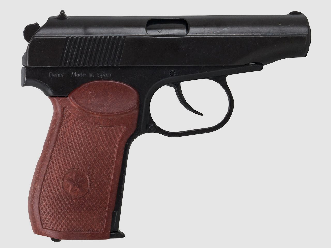 Denix Deko Pistole Russische Makarov PM 1955 Rote Armee LĂ¤nge 16 cm schwarz
