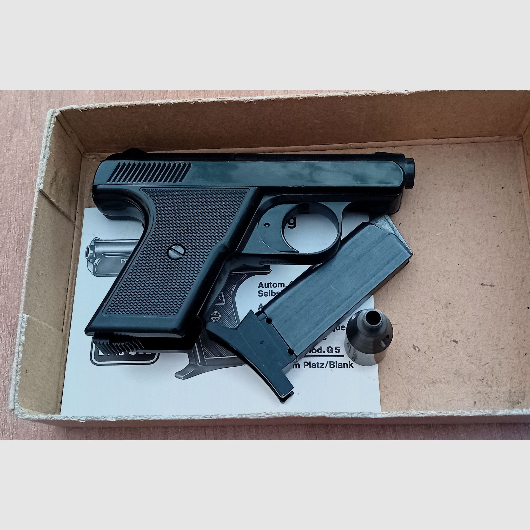 Ancien Reck Protector Autom. Mod. “G5” dans le premier PTB 12/ Cal. 8 mm Knall