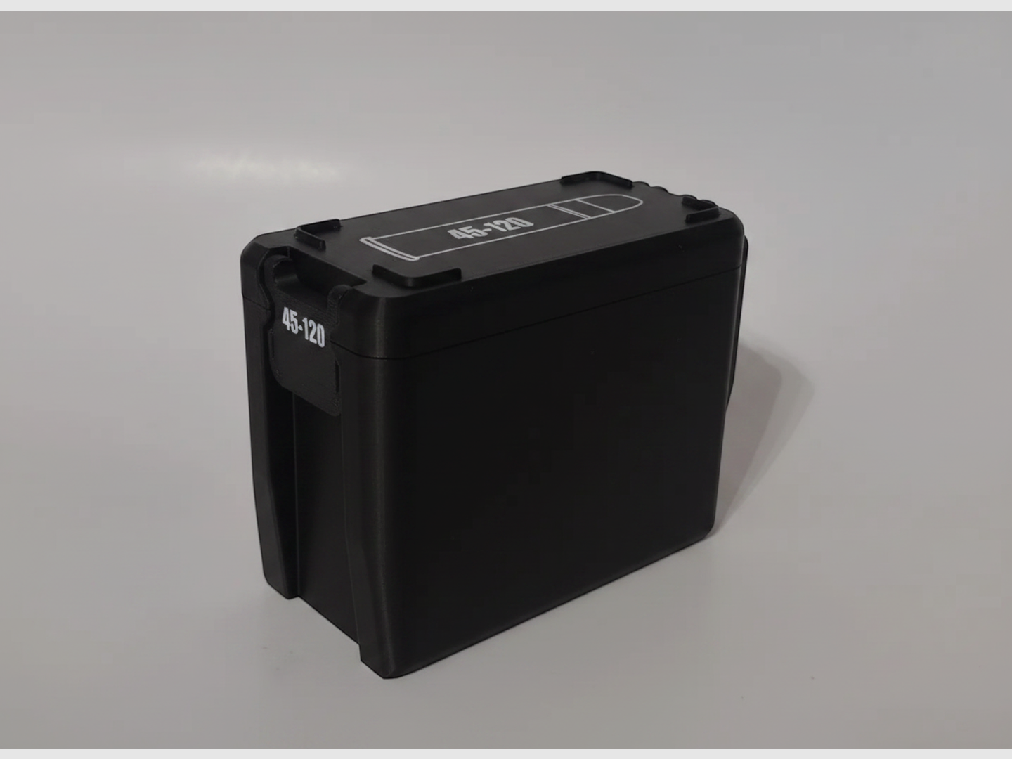 Filamelt ammunition box / 45-120 / 'folding / locking lid' / cartridge box, ammo box, image 1 of 5