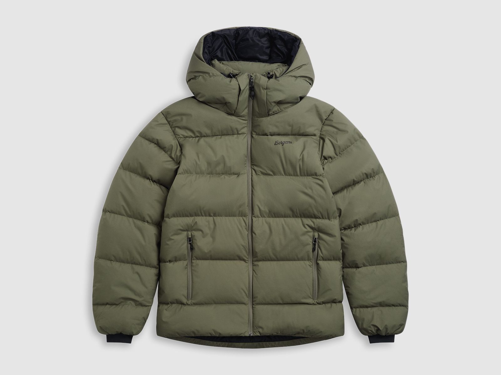 Bergans Lava Warm Down Jacket w/Hood Men Green Mud M