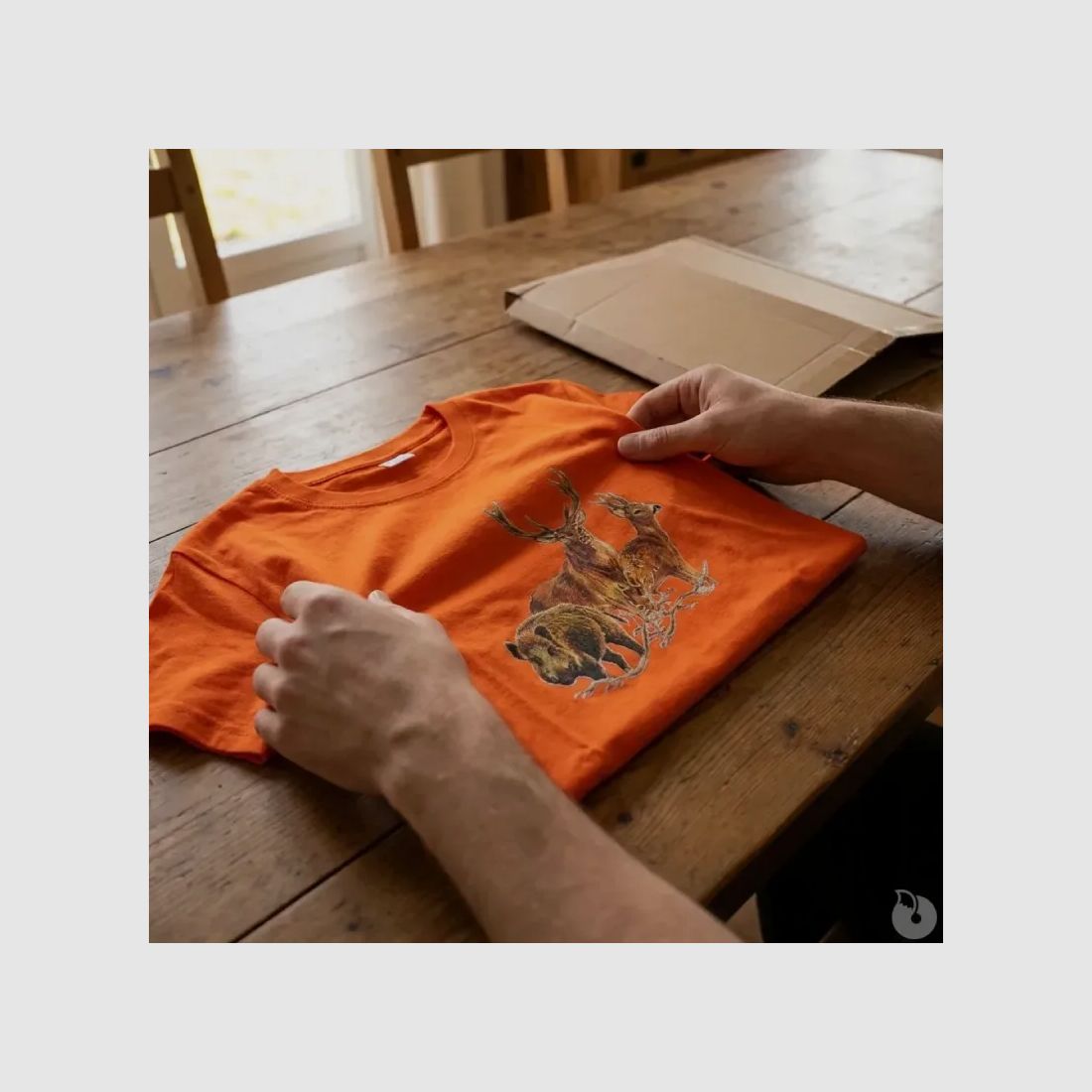 T-shirt arancione grandi animali Bartavel®, immagine 4 di 13