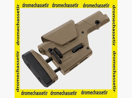 Crosse Magpul PRS, gen 3, appuie joue, talon reglable FDE