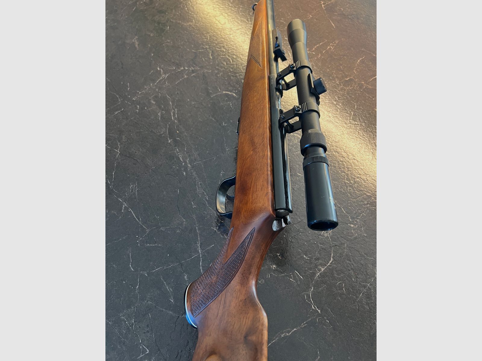 Voehre .22 with Sutter scope. 3-7x20