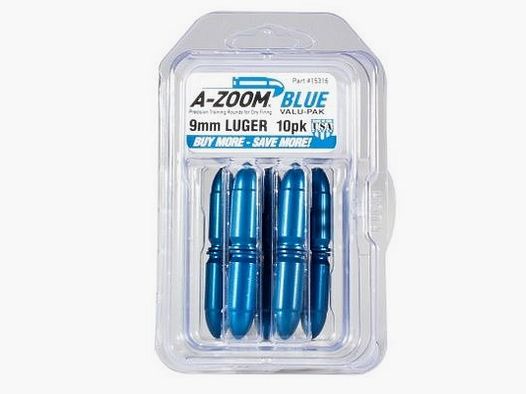 10 blank cartridges 9mm Luger blue