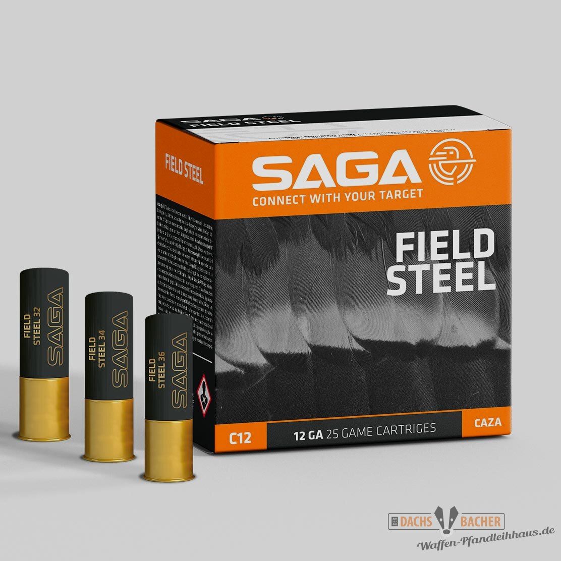 Saga Field Steel 12/70 No. 3 oder 5 mit 32g Vorlage 25 Schuß