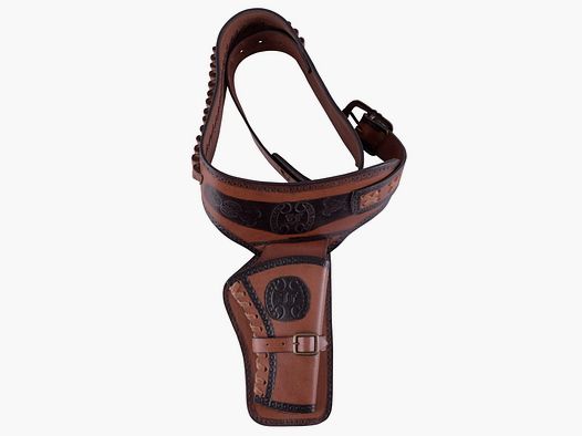 Western revolver belt with holster