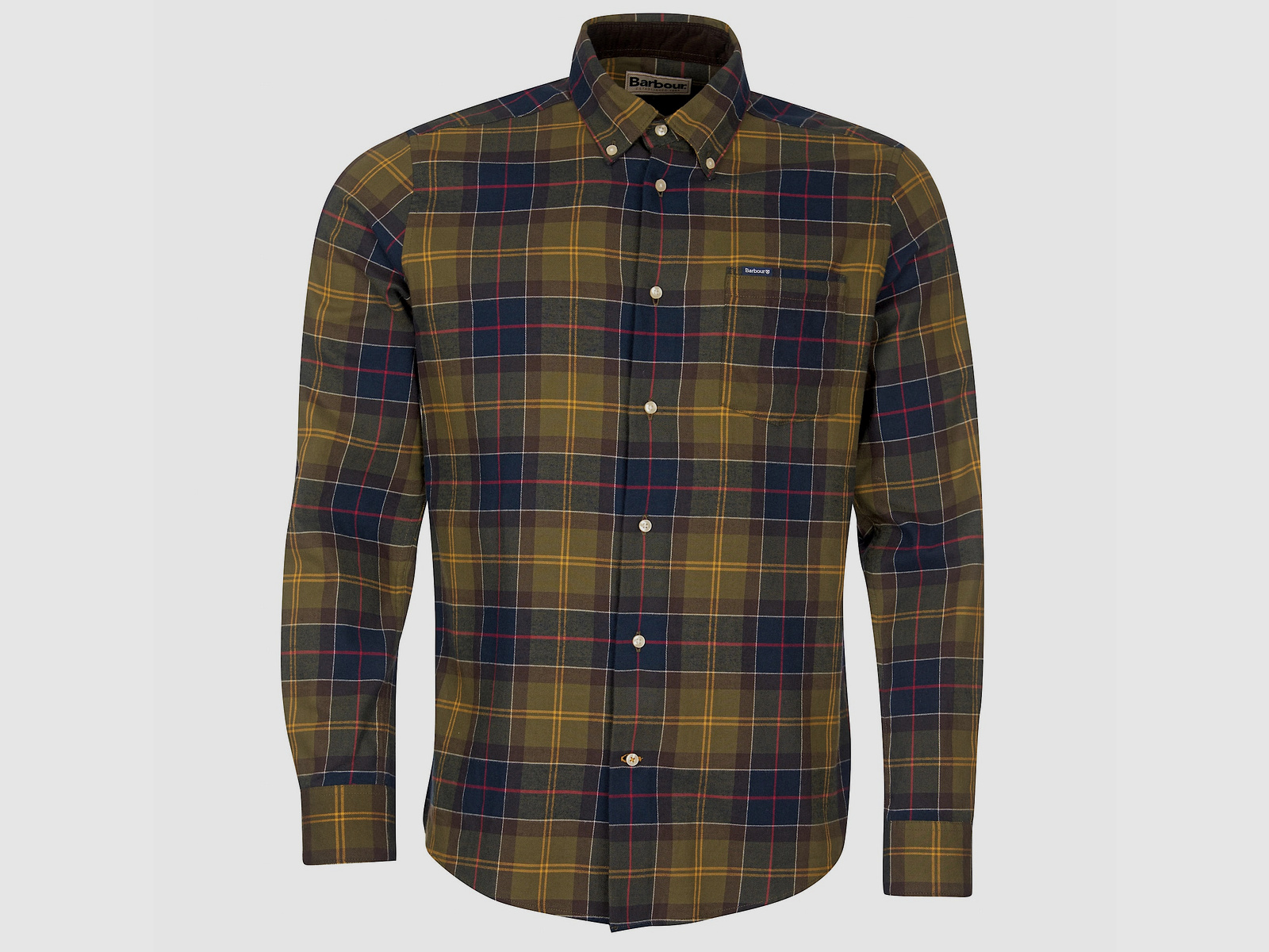 Barbour Fortrose Tailliertes Hemd Herren Grün/Blau Kariert - M