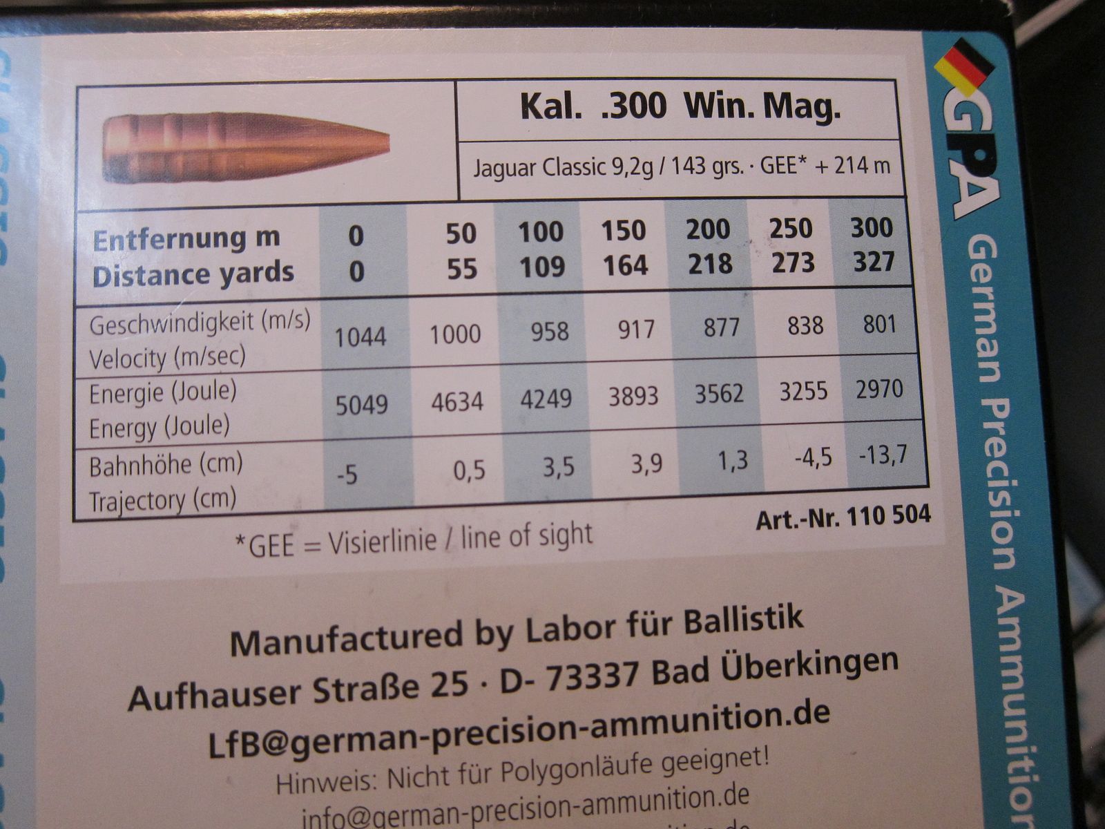 Rest Munition    60 Schuß    bleifrei  300 Win Mag