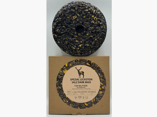 Wildlutscher Spezial Leckstein Salz Dark Mais 3kg