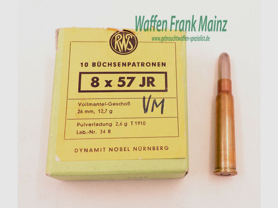 RWS (WZd.Fa.Rottweil) Büchsenpatronen 8x57 JR