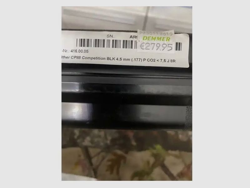 Walther CP88 Competition CO2 Pistole 4,5 mm Diabolo brüniert, NEU mit Rechnung von 01 / 2026