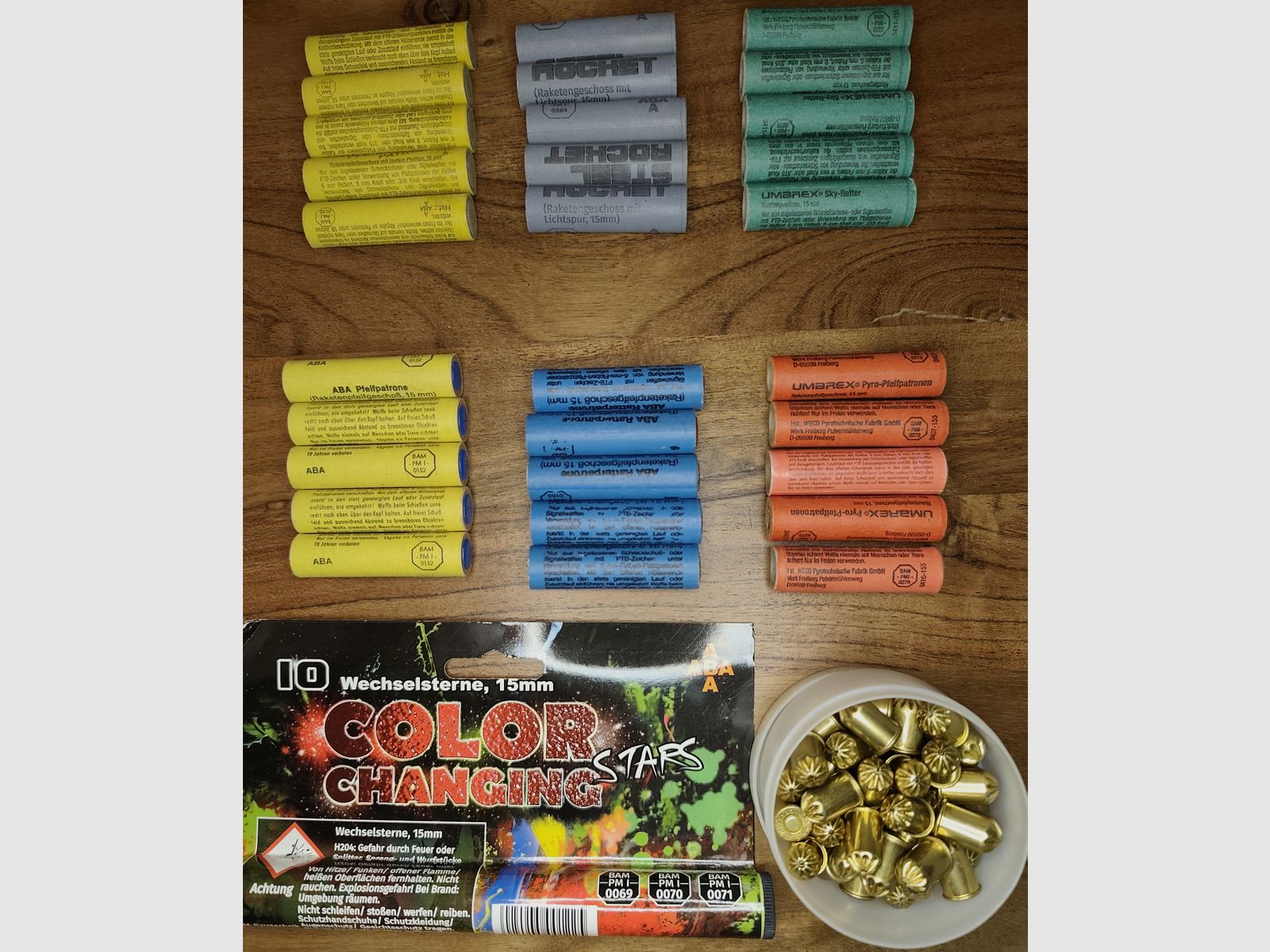 Röhm RG 89 PTB 451 9mm revolver New Year's set 40xpyro effects + 50 shots ammunition