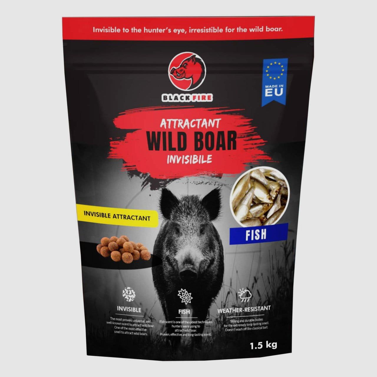 Black Fire Invisible Lockmittel Fisch