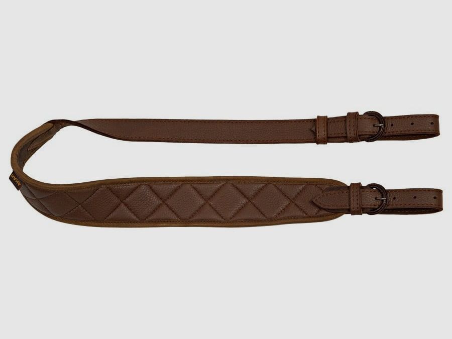 AKAH Rifle Sling Elk Leather with Quilted Padding