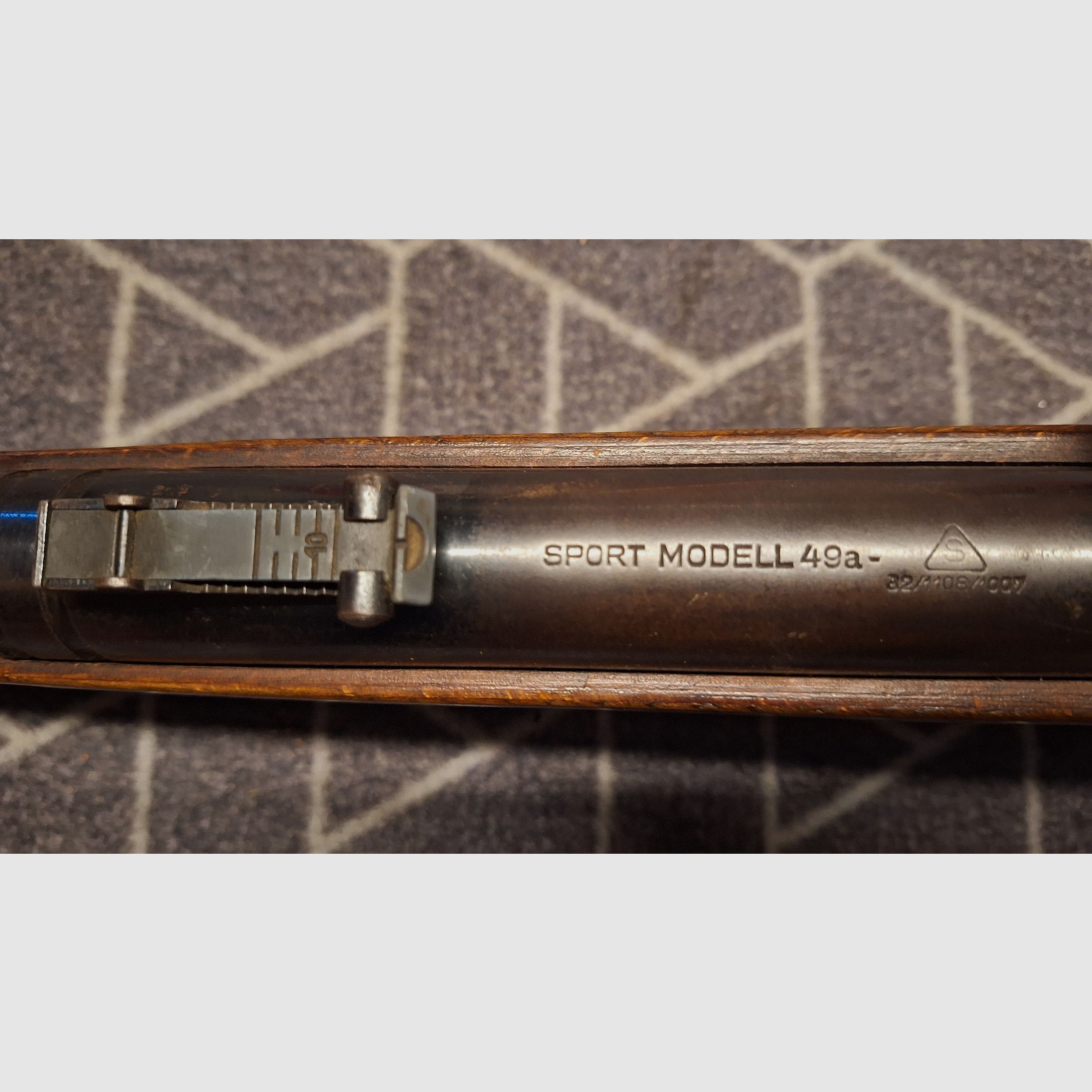 Haenel Suhl Sport Modell 49a (no 310) con correa, funda y cargador de 12!
