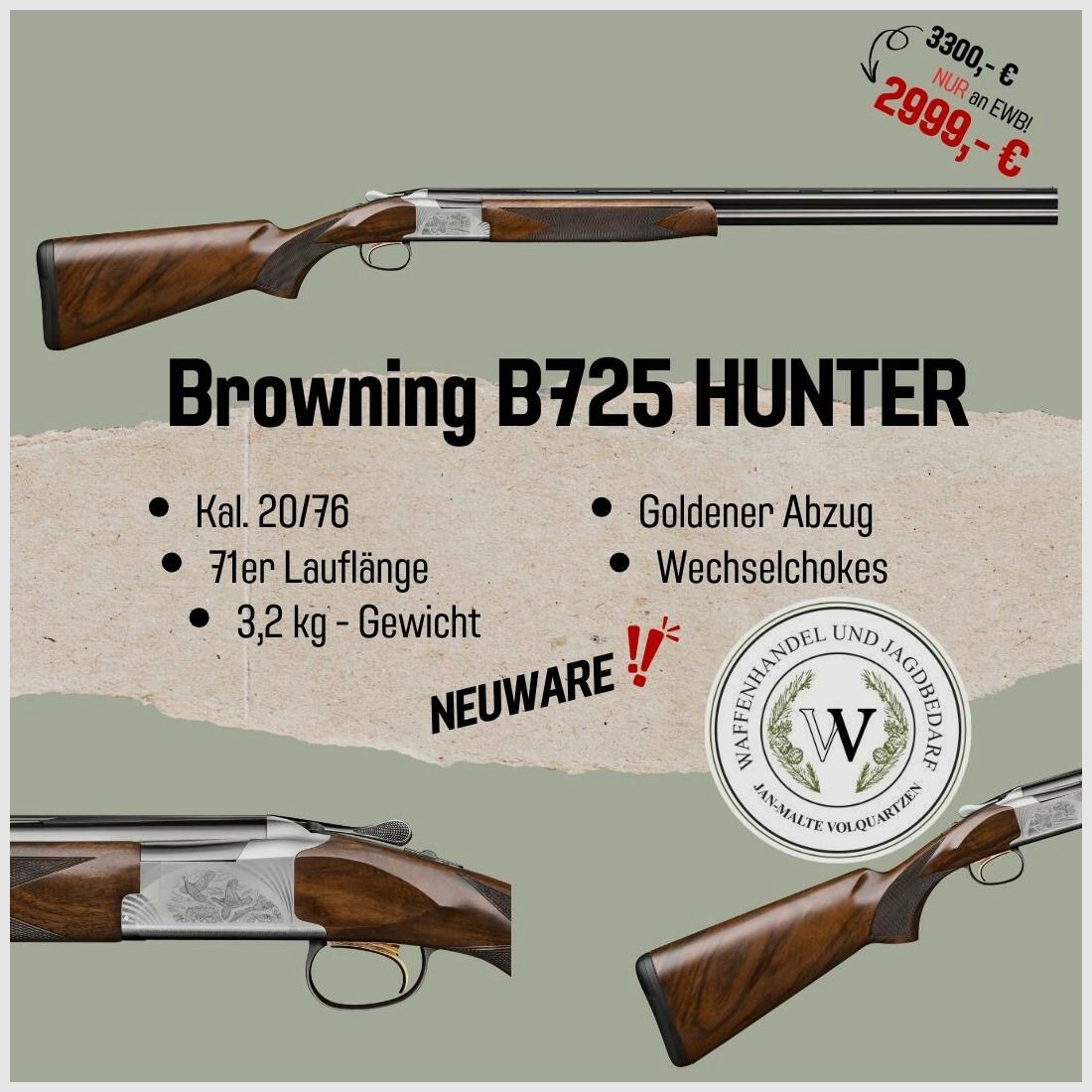 Browning B725 Hunter 20/76