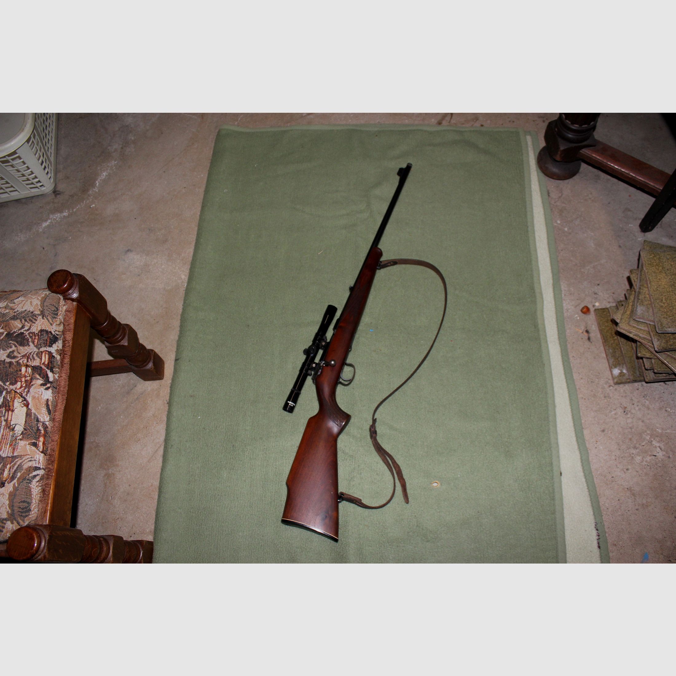 Rep. Büchse .22lr von Anschütz mit ZF in Aufschubmontage + Muntion