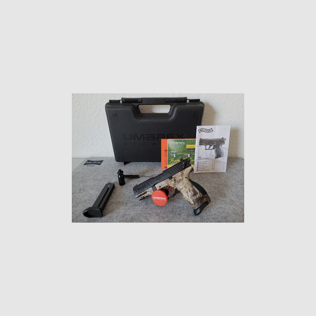 Walther P22Q Kryptek, cal. 9mm P. A. K.