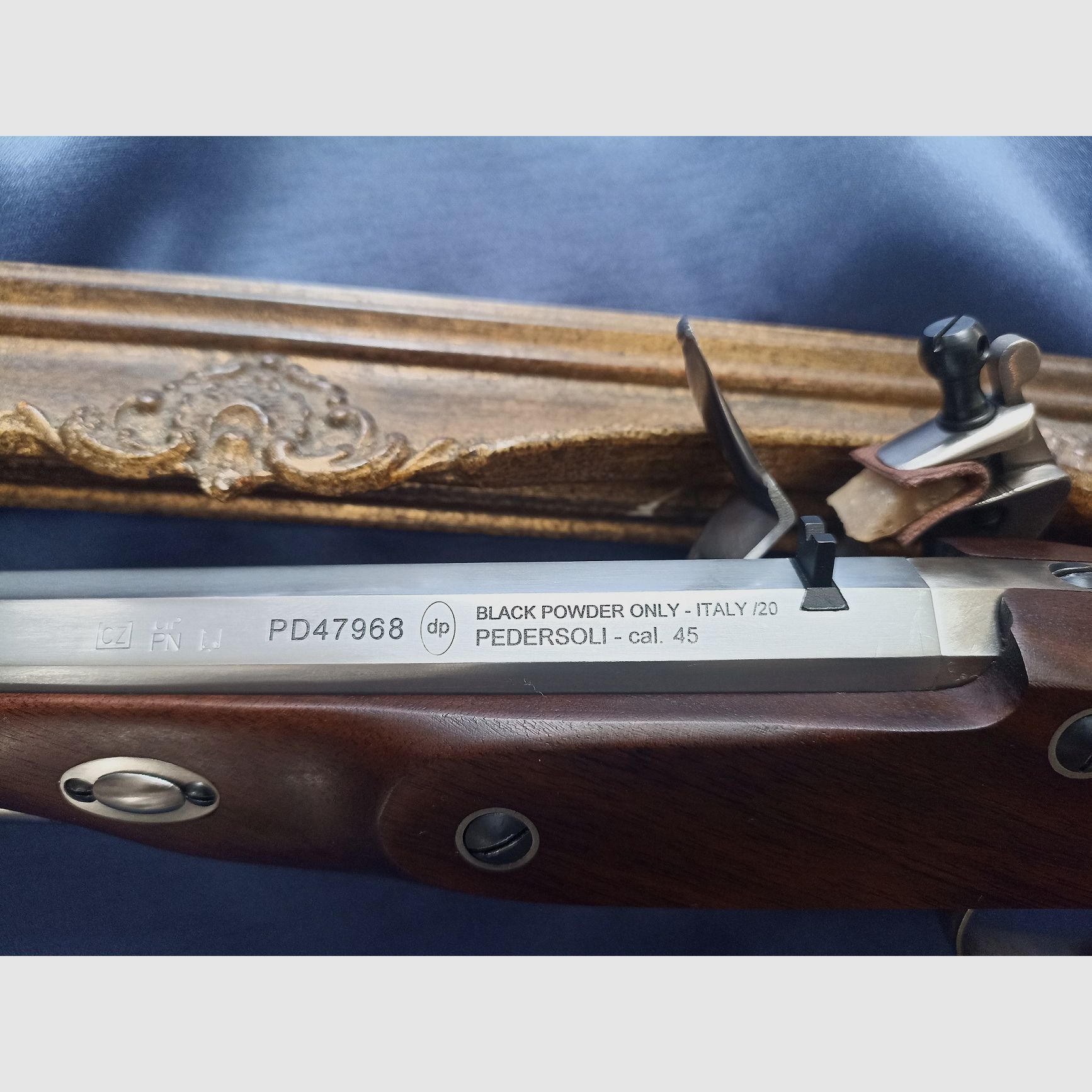 Charles Moore Steinschlosspistole cal .45Pedersoli (with original packaging) muzzleloader black powder