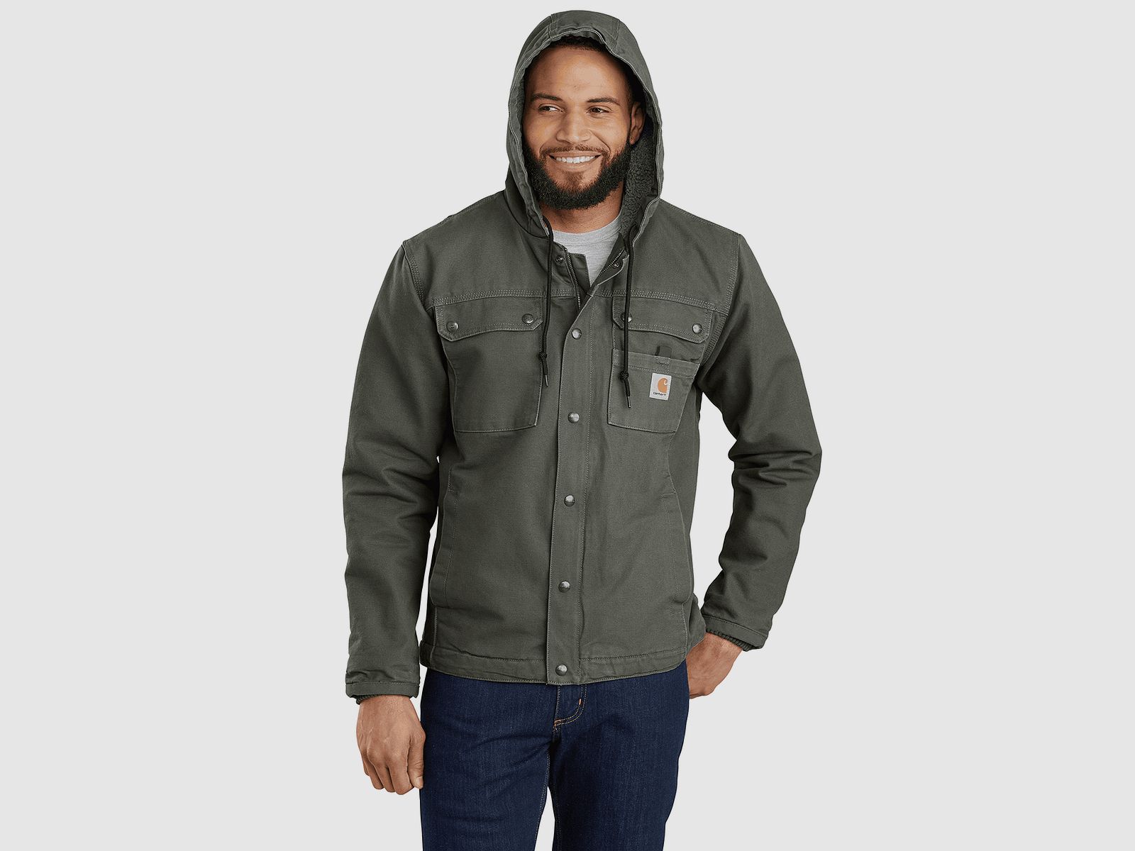 Kurtka Carhartt Washed Duck Bartlett Męska Mos L