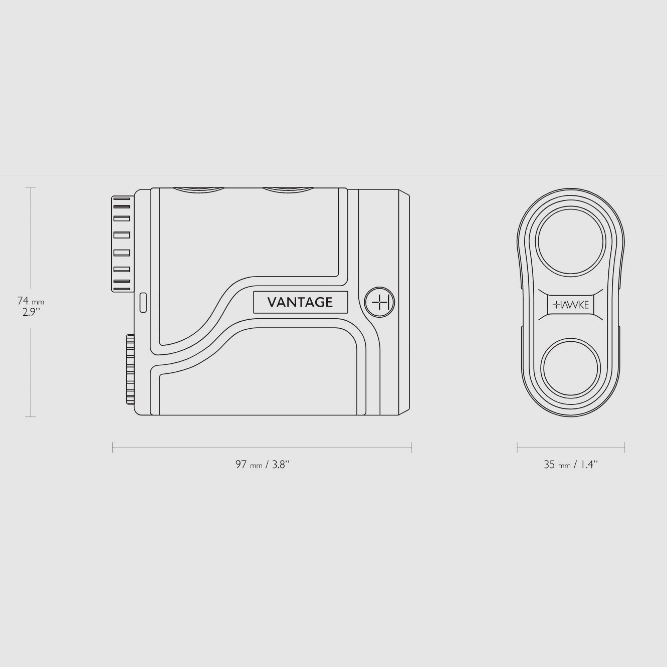 HAWKE 41200 Télémètre Laser 6x21 Vantage LRF 400