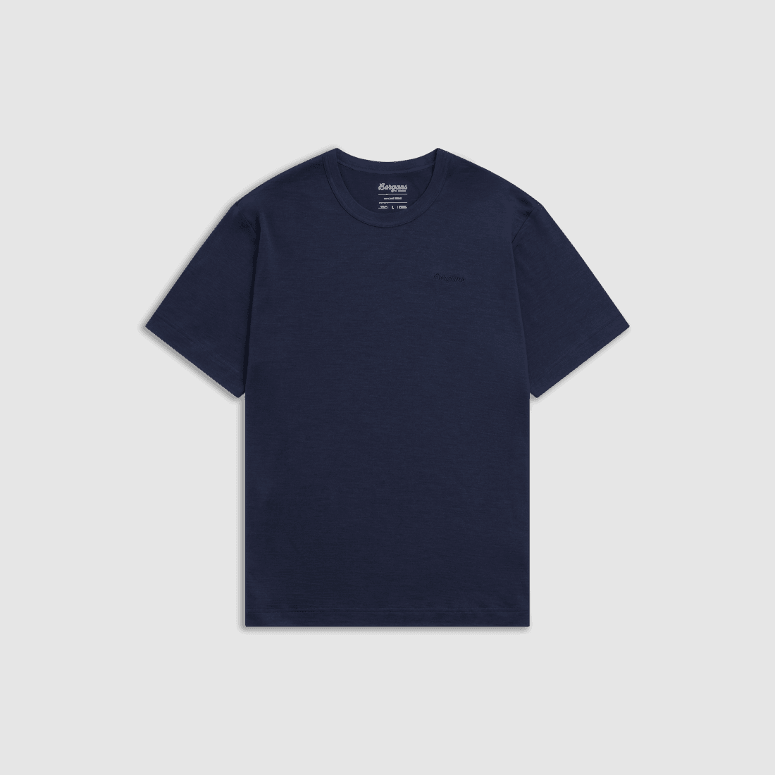 Bergans Logo Merino Tee Uomini Blu Navy M